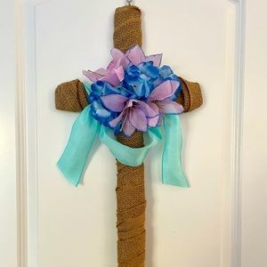 Cross spring wreath